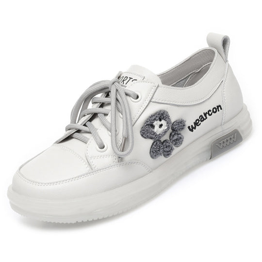 Damen Sportliche Sneaker aus hochwertigem Leder mit verspieltem Motiv und komfortabler Dämpfung R&B