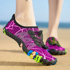 Damen Wassersportschuhe mit elastischem Schnellschnürsystem und rutschfester Sohle