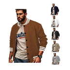 Herren Sportswear-Bomberjacke mit strukturiertem Design und Kontraststreifen R&B
