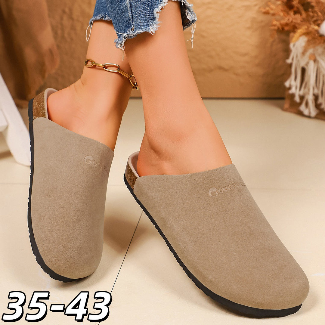 Damen Bequeme Clogs aus weichem Wildleder mit anatomisch geformtem Fußbett R&B
