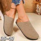 Damen Bequeme Clogs aus weichem Wildleder mit anatomisch geformtem Fußbett EB