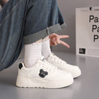 Damen Sneaker mit süßem Bärenmotiv und dicker Sohle R&B