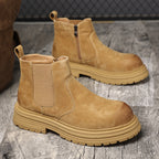 Damen Robuste Chelsea-Stiefel aus weichem Wildleder mit seitlichem Reißverschluss R&B