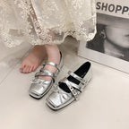 Damen Ballerinas mit verstellbarem Riemen und modischem Schleifendetail R&B