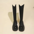 Damen kniehohe Stiefel mit elegantem Schnitt und robuster Sohle R&B