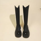Damen kniehohe Stiefel mit elegantem Schnitt und robuster Sohle R&B