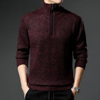 Herren modischer Pullover mit halb hochschließendem Reißverschluss und strukturiertem Design R&B