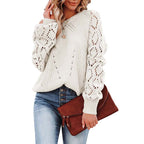 R&B | Weiche Strickjacke mit Lochmuster Acryl Komfortabel und Elegant