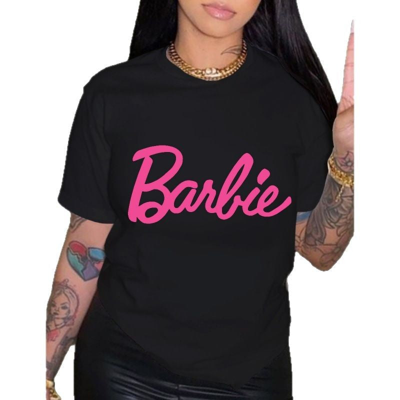 Damen T-Shirt mit großem, verspieltem Grafikdruck R&B