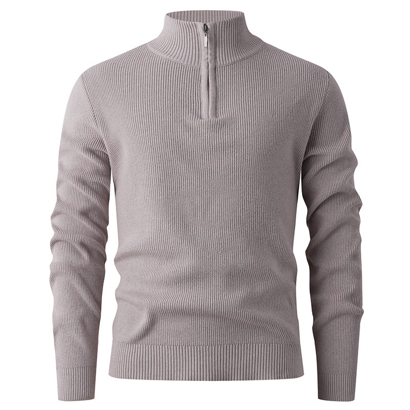 Herren Strickpullover mit Stehkragen R&B