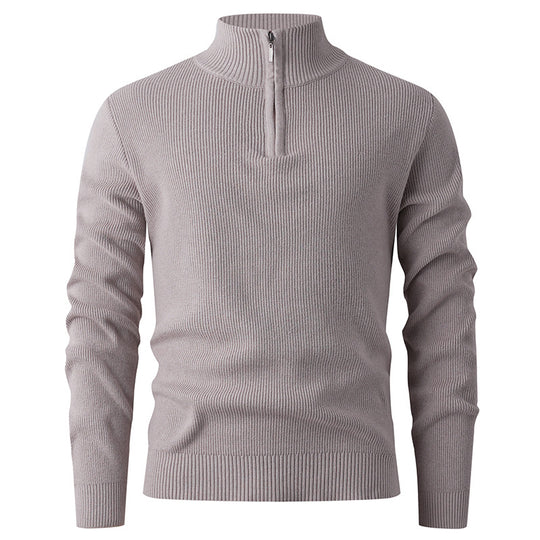 Herren Strickpullover mit Stehkragen R&B