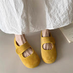 Damen bequeme Slipper mit praktischem Klettverschluss und weicher Sohle R&B