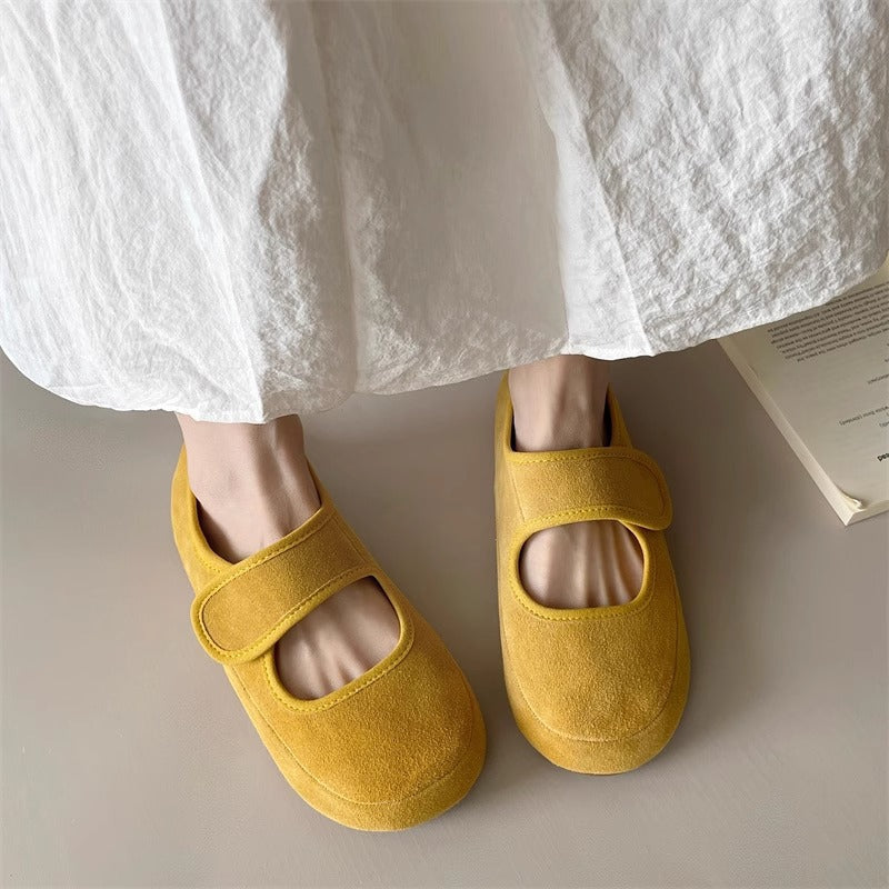 Damen bequeme Slipper mit praktischem Klettverschluss und weicher Sohle R&B