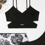 Damen Triangel-Bikini mit elegantem Wickelrock R&B