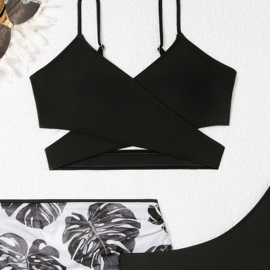 Damen Triangel-Bikini mit elegantem Wickelrock R&B