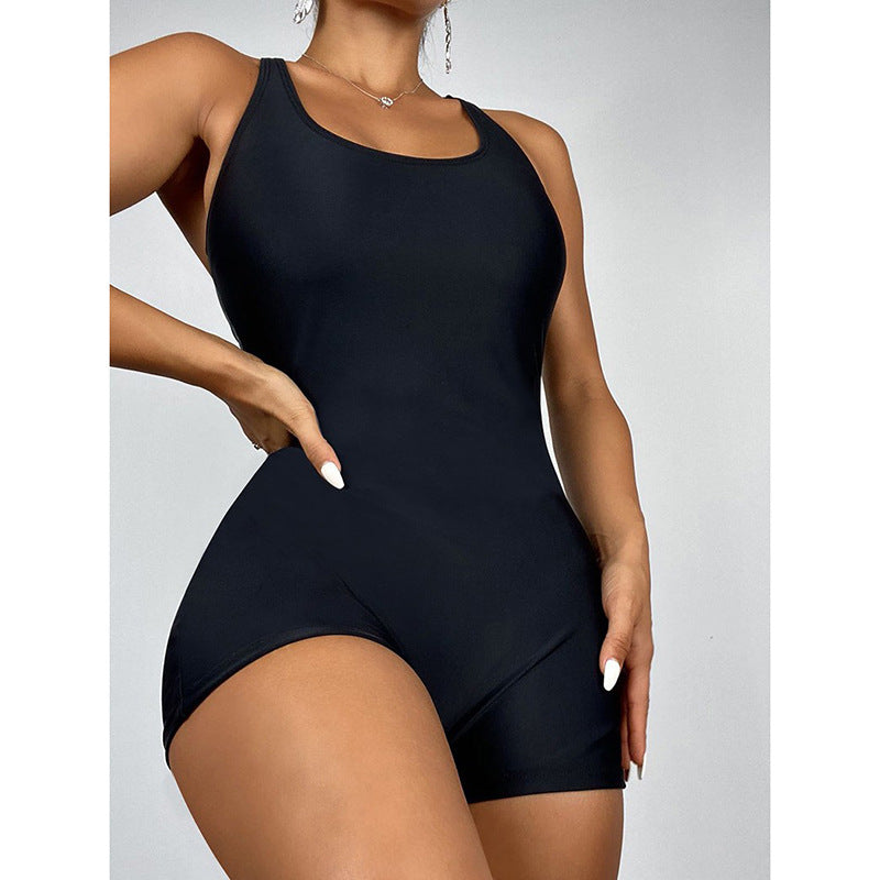 Damen Sport-Badeanzug mit elegantem Rückenschnitt R&B