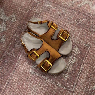 Damen Sandalen mit robustem Riemchen-Design und modischen Schnallen R&B