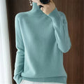Damen weicher Rollkragenpullover aus feiner Merinowolle R&B