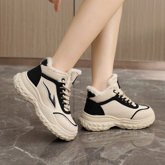 Damen Hohe Sneakers mit kuscheligem Innenfutter und rutschfester Sohle R&B