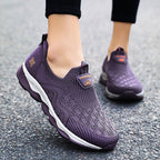 Damen Atmungsaktive Slip-On Spazier-Sneaker mit flexibler Sohle R&B