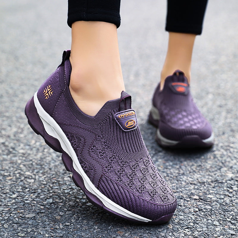 Damen Atmungsaktive Slip-On Spazier-Sneaker mit flexibler Sohle R&B