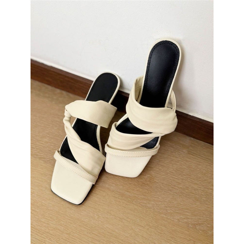 Damen Sandalen mit gekreuzten Riemen und eleganter Knotendekoration R&B