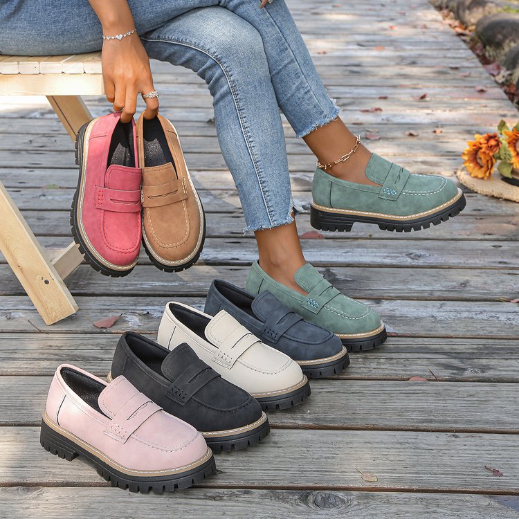 Damen Slip-On Mokassins mit rutschfester Profilsohle und elegantem Design R&B
