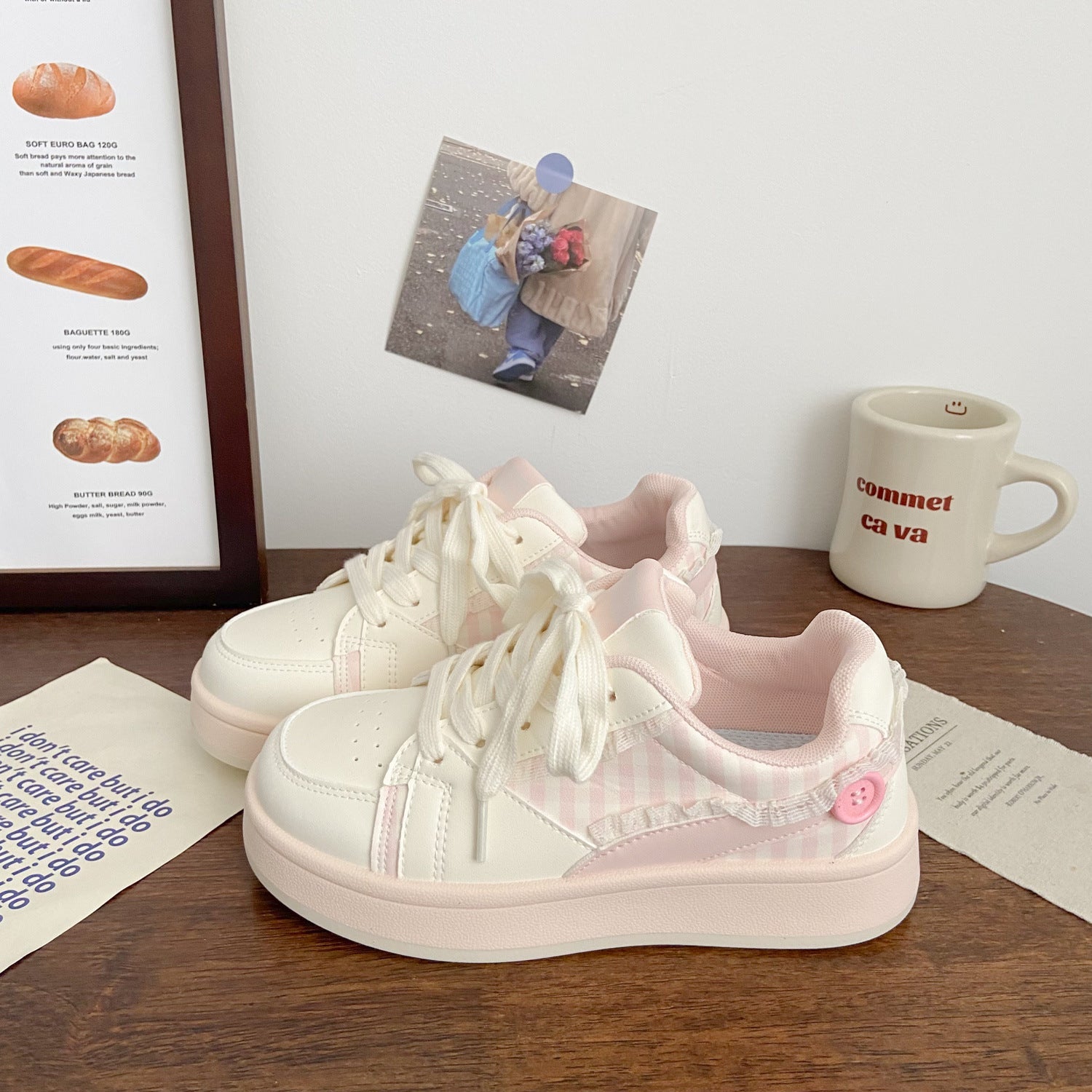 Damen Sneakers mit verspielten Karomustern und dämpfender Sohle
