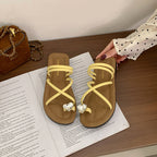Damen modische Flip-Flops mit elegantem Herzschmuck und komfortablen Riemen EB