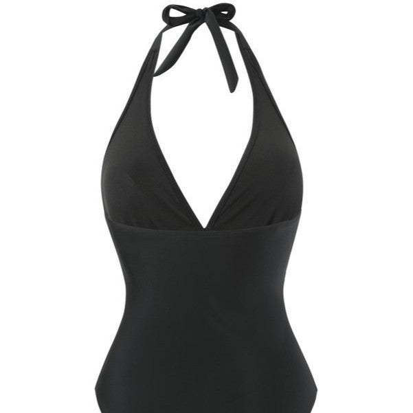Damen Halterneck Bademode mit transparentem Pareo R&B