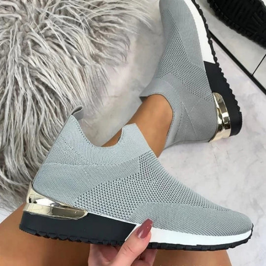 Damen modische Strick-Sneaker mit atmungsaktivem Obermaterial R&B