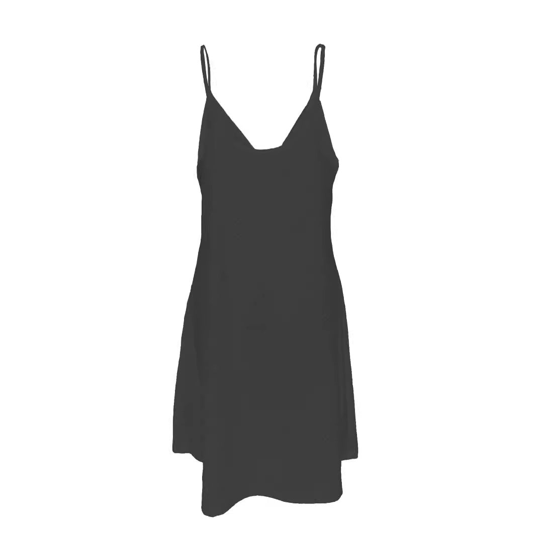 Damen Ärmelloses Sommerkleid mit dekorativem Lochmuster und V-Ausschnitt R&B
