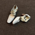 Damen elegante Ballerinas mit geschmackvoller Überkreuz-Schnürung und komfortablem Blockabsatz R&B