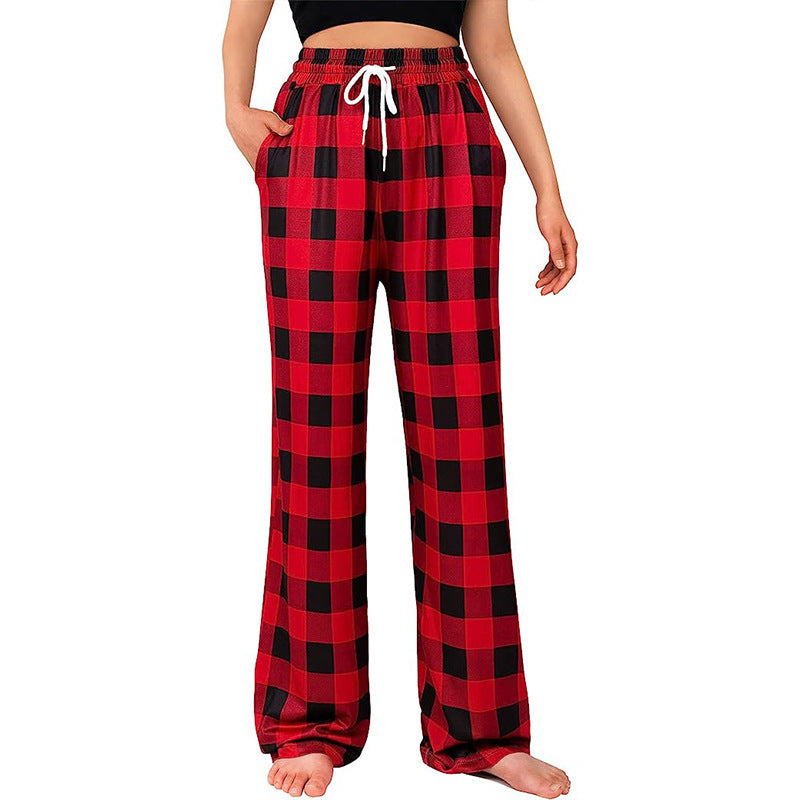 Damen Relaxed Fit Karierte Loungehose R&B