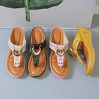 Damen Elegante und bequeme Plateau-Sandalen mit modischem Riemen-Design