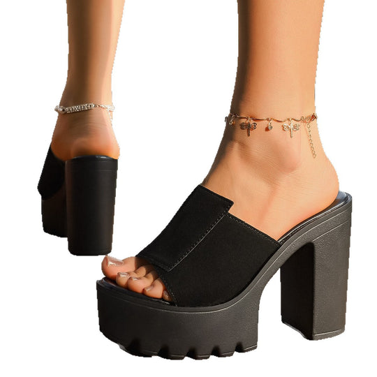 Damen Plateausandalen mit trendigem Blockabsatz R&B