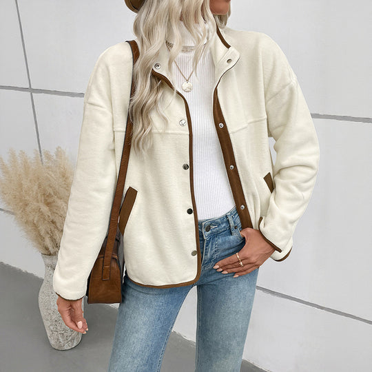 Damen Fleecejacke mit kontrastierenden Details R&B