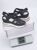 Damen komfortable Keilsandalen mit atmungsaktiven Riemen und ergonomischem Fußbett R&B