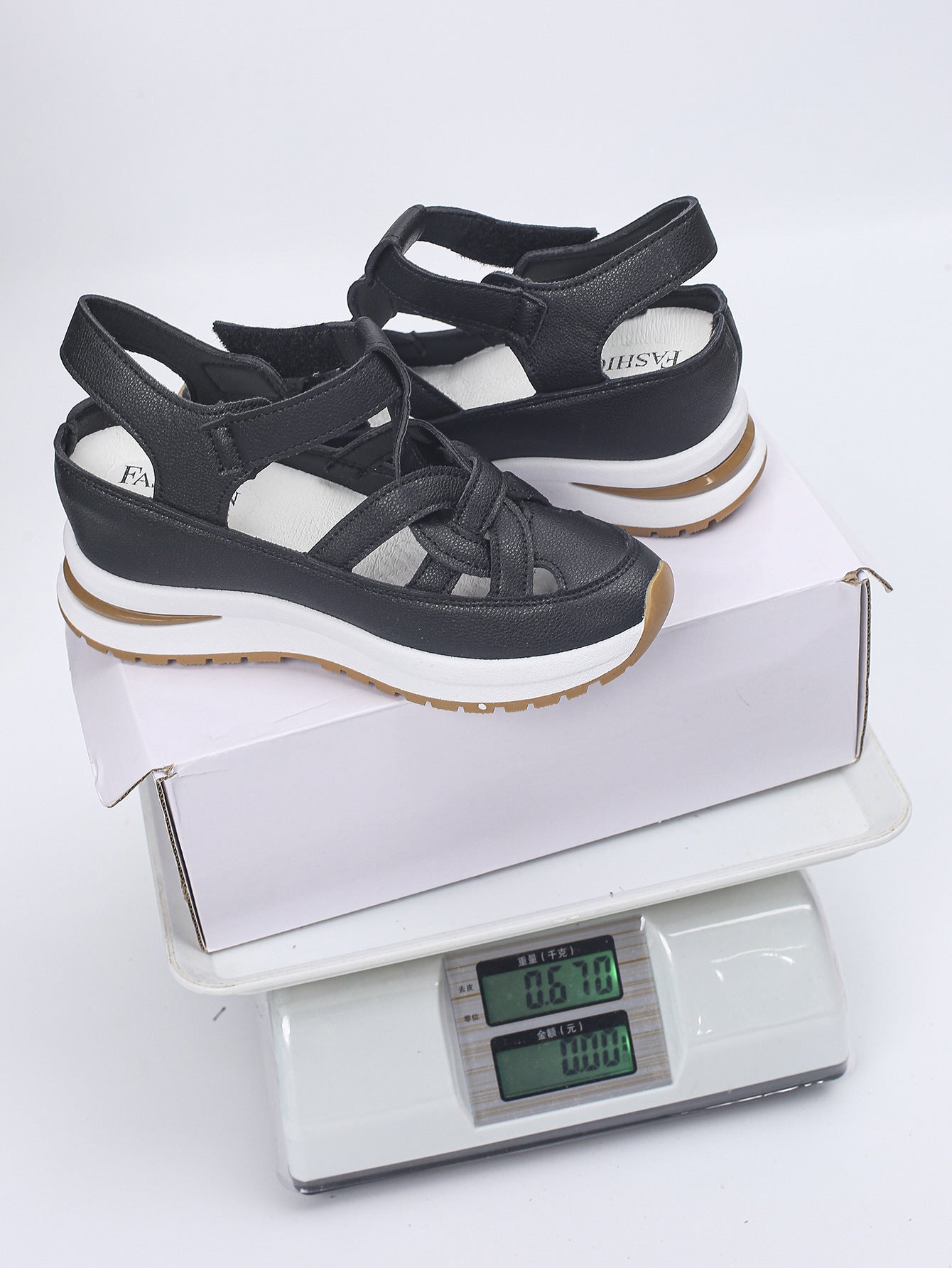 Damen komfortable Keilsandalen mit atmungsaktiven Riemen und ergonomischem Fußbett R&B