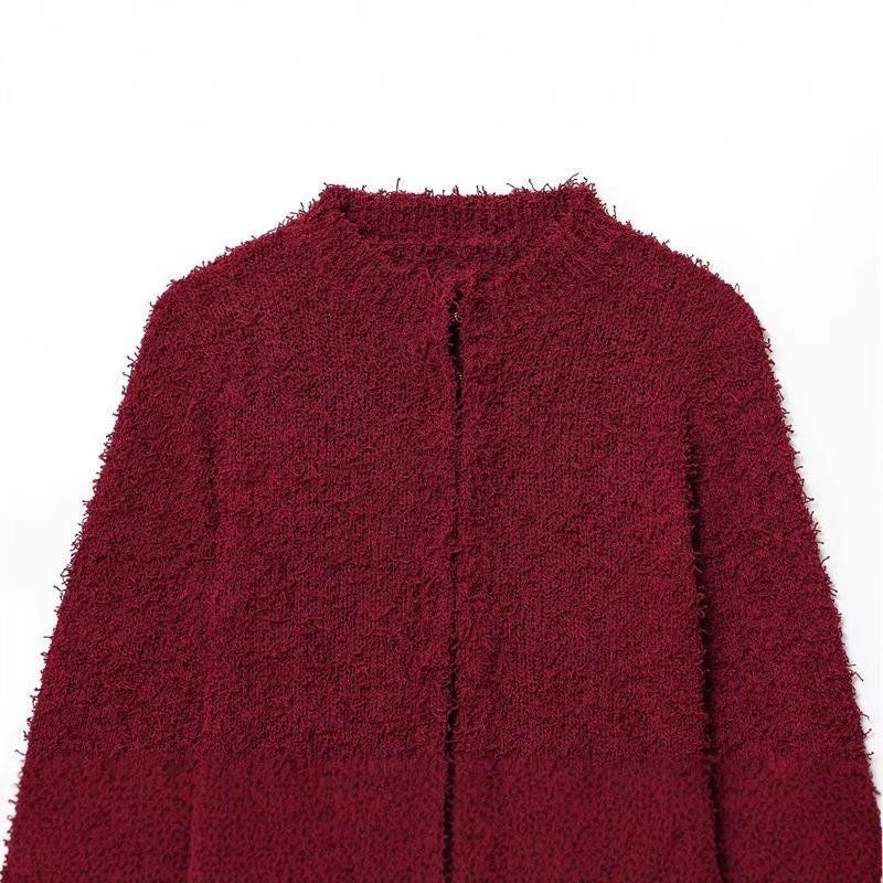 Damen Kuschelige Strickjacke mit auffälligen Ärmeln R&B