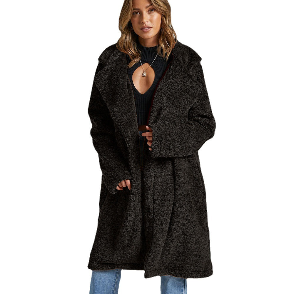 Damen Lange Fleecejacke R&B