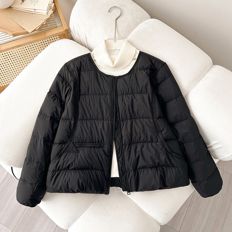 Damen Bequeme gesteppte Freizeitjacke mit hochschließendem Kragen und seitlichen Taschen R&B