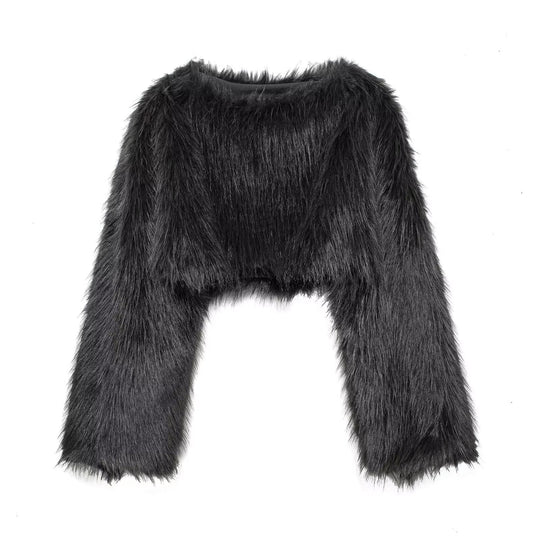 Damen Modischer Pelz-Faux-Westen R&B
