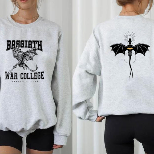 Damen Sweatshirt mit kreativem Drachenmotiv und einzigartigem College-Design R&B