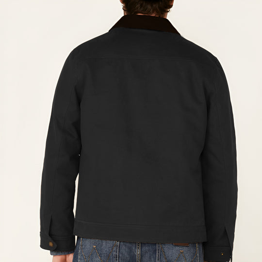Herren robuste Baumwolljacke mit wärmemantellähnlichem Kragen R&B