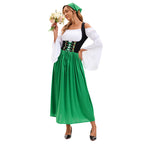 Damen nan Renaissance Dirndl Kostüm mit Schnürmieder und Carmenärmeln R&B