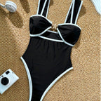 Damen Eleganter Einteiler Badeanzug mit kunstvollen Cut-Out-Details R&B