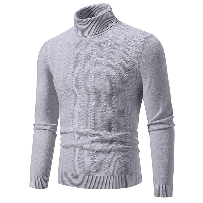 Herren Komfortabler Rollkragenpullover mit strukturiertem Design und hochwertiger Baumwolle