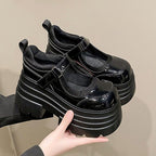 Damen modische Plateau-Schuhe mit praktischem Riemenverschluss