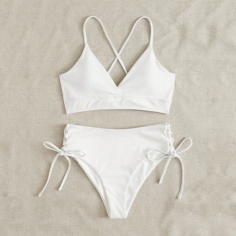 Damen Triangel-Bikini mit raffinierten Kordeldetails R&B